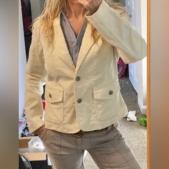 NWOT. Rave  RETRO  Off white corduroy blazer-S - Picture 2 of 10